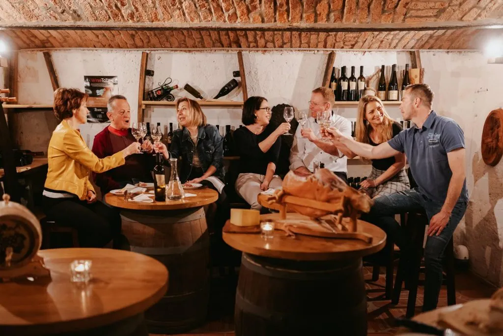 Tasting Slovenian food in Bled