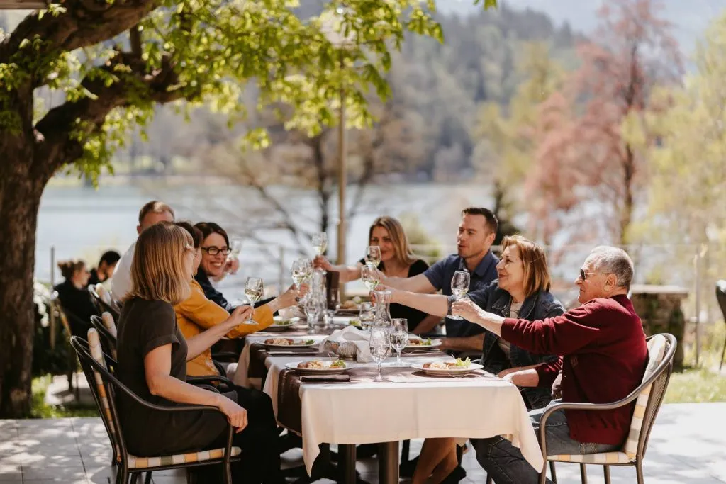 In best company of people, food & wine