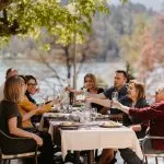 In best company of people, food & wine